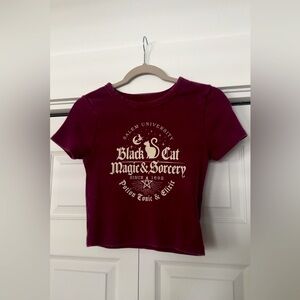 Cropped Ribbed T-Shirt